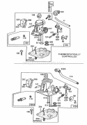 Carburetor Assemblies Diagram and Parts List for 110982-1228-01  Briggs and Stratton Engine